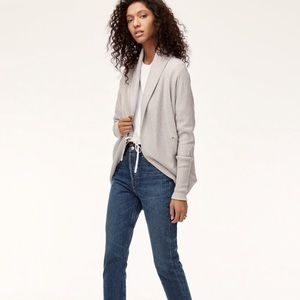Aritzia Wilfred Diderot Gray Cardigan
